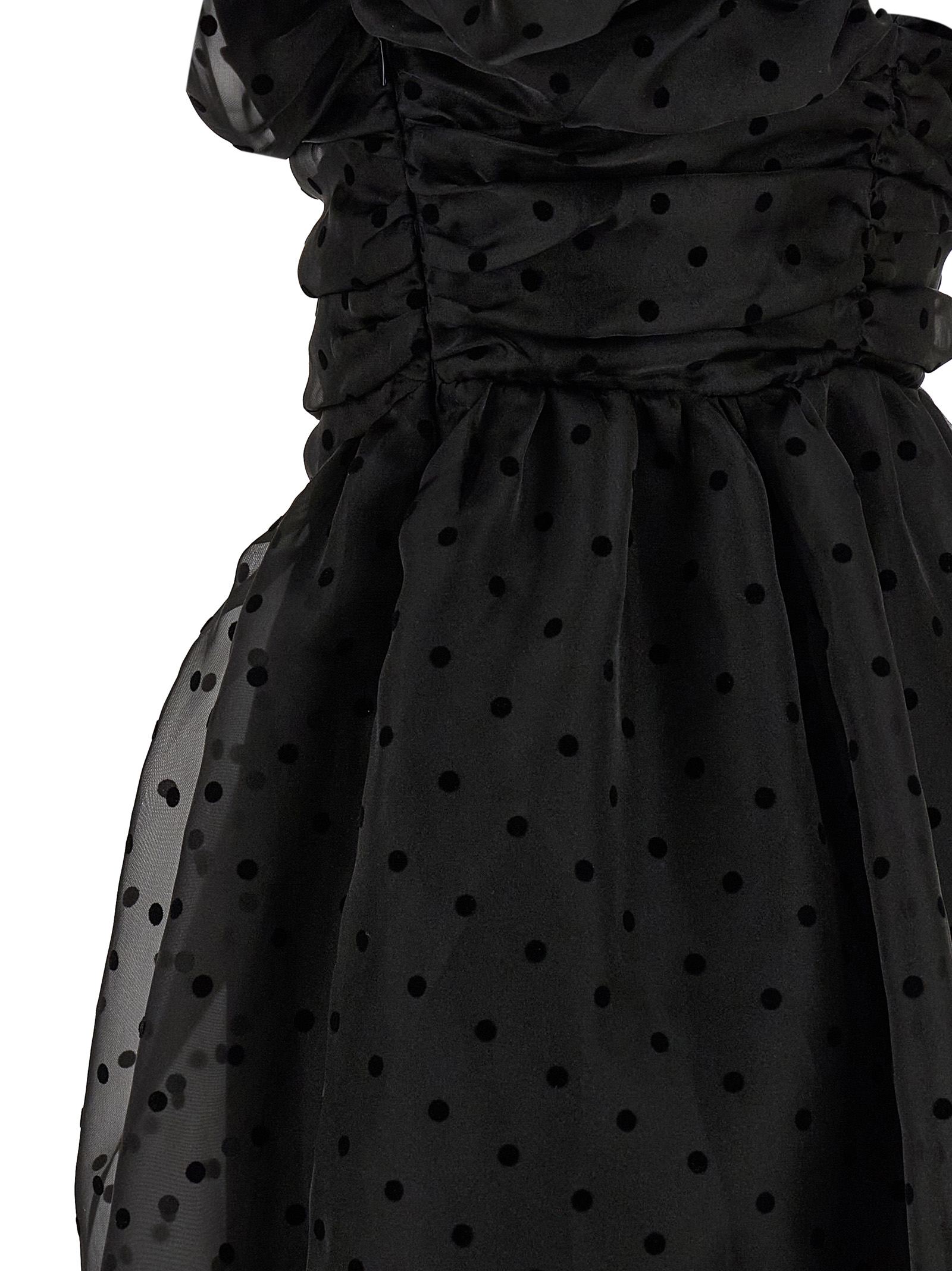 'Black Organza Ruched' dress - immagine 4