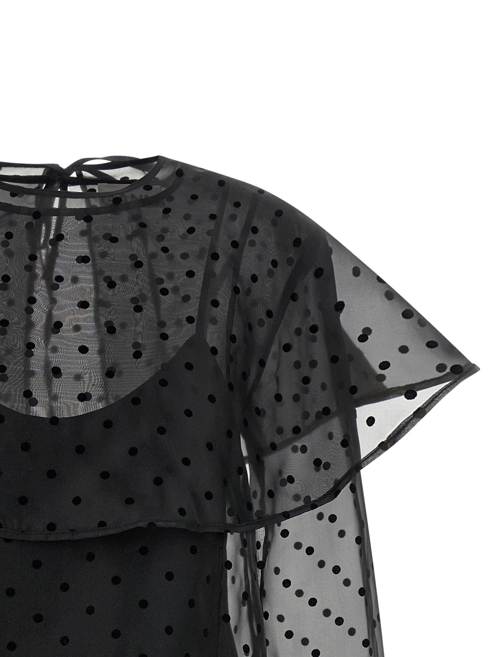 'Black Organza Circle Collar' dress - immagine 4