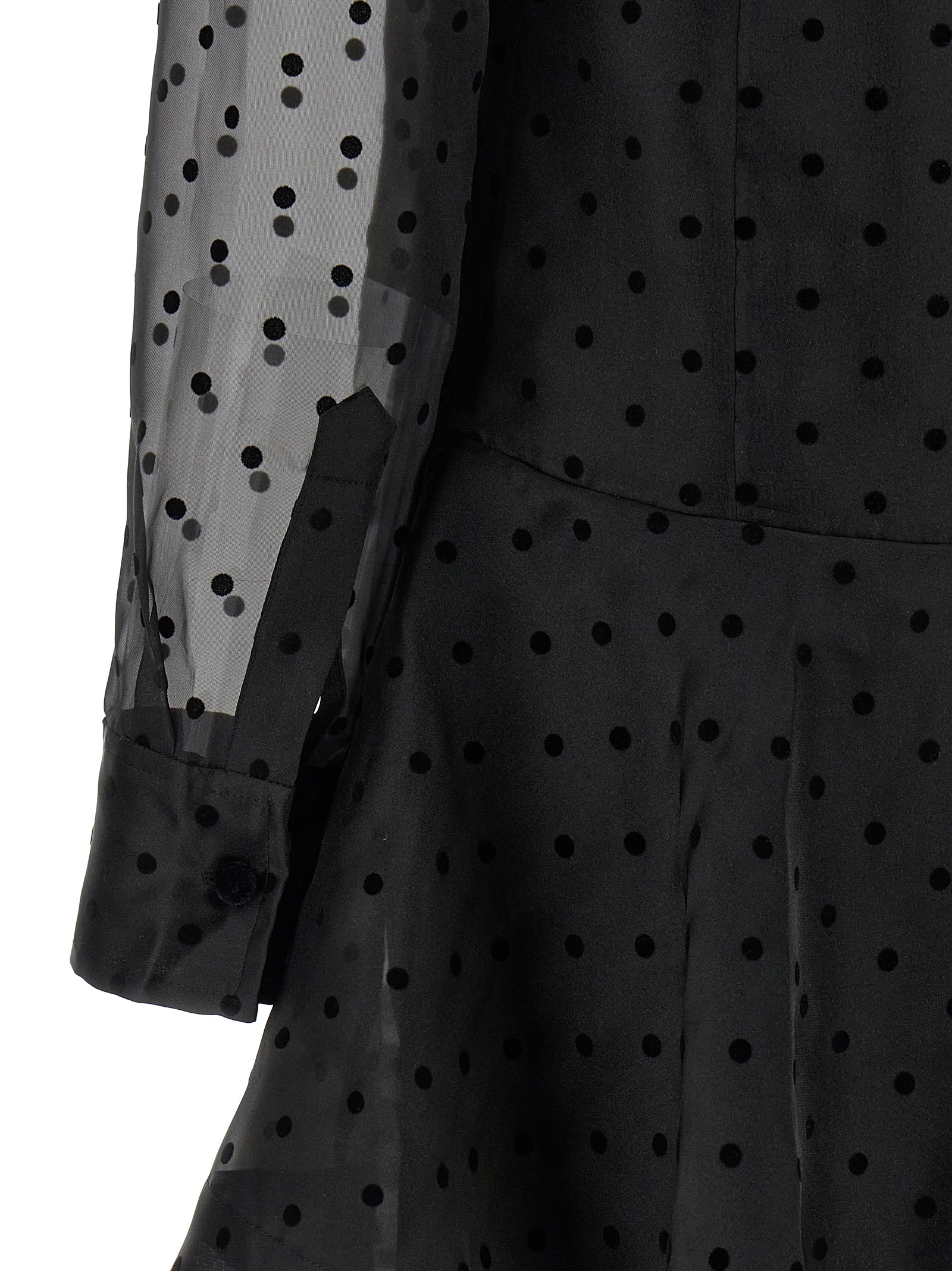 'Black Organza Circle Collar' dress - immagine 5