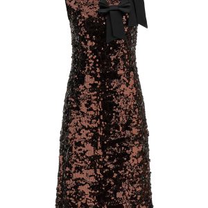 'Velvet Sequins Straight Midi' dress