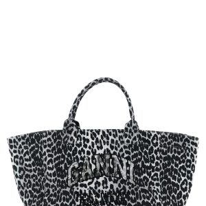 'Leopard Sequin XXL Tote' shopping bag