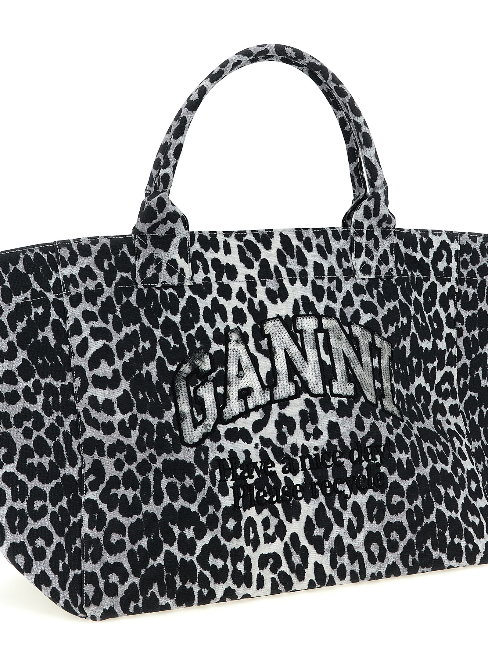'Leopard Sequin XXL Tote' shopping bag - immagine 3