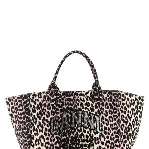 'Leopard Sequin XXL Tote' shopping bag