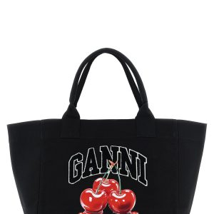 'Black Medium Cherry Tote' shopping bag