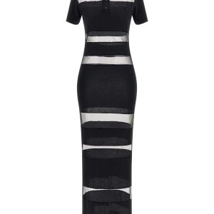 'Striped Sheer Polo' dress