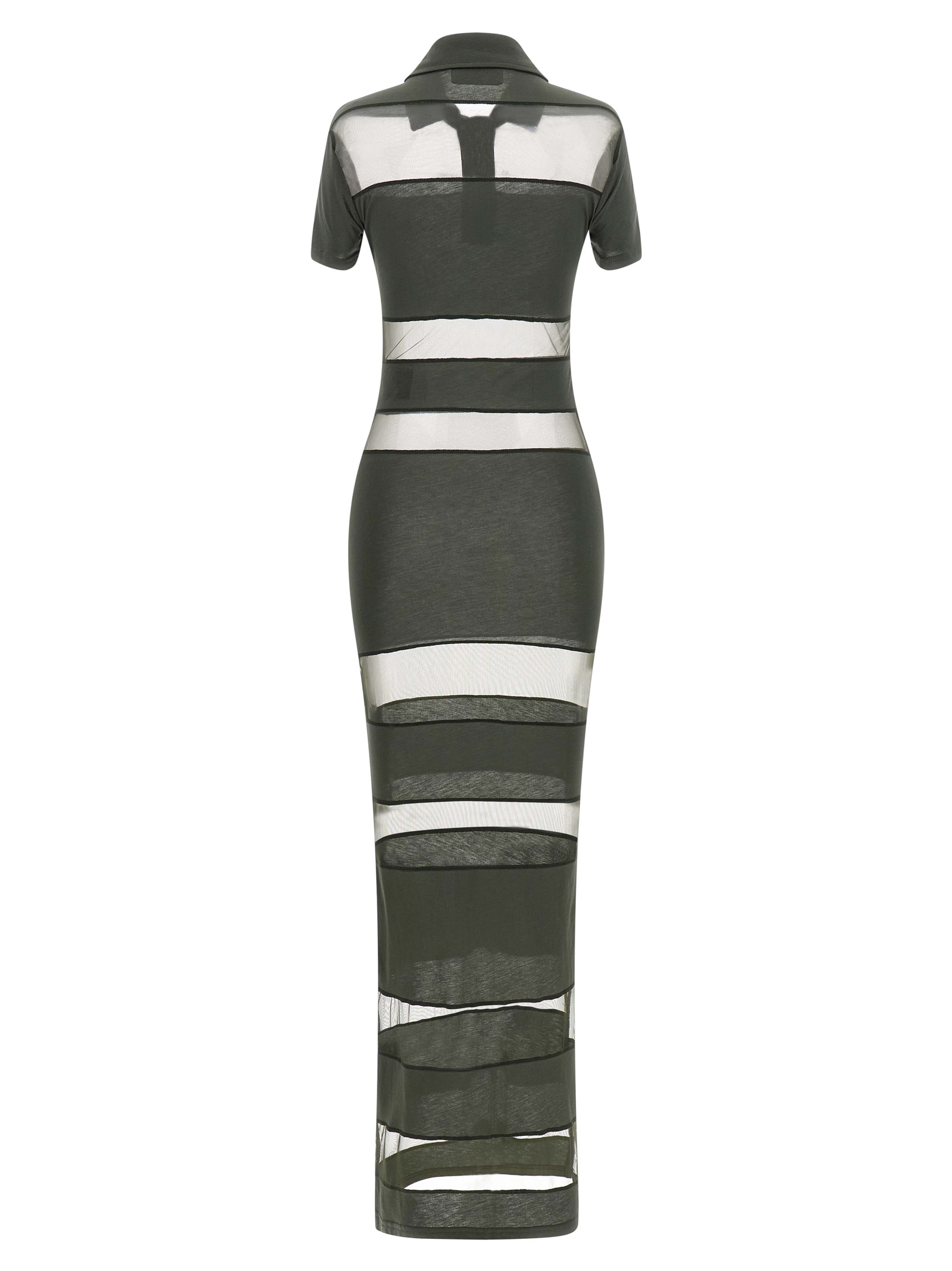 'Striped Sheer Polo' dress - immagine 2