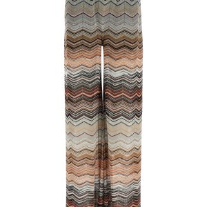 Chevron lamé pants