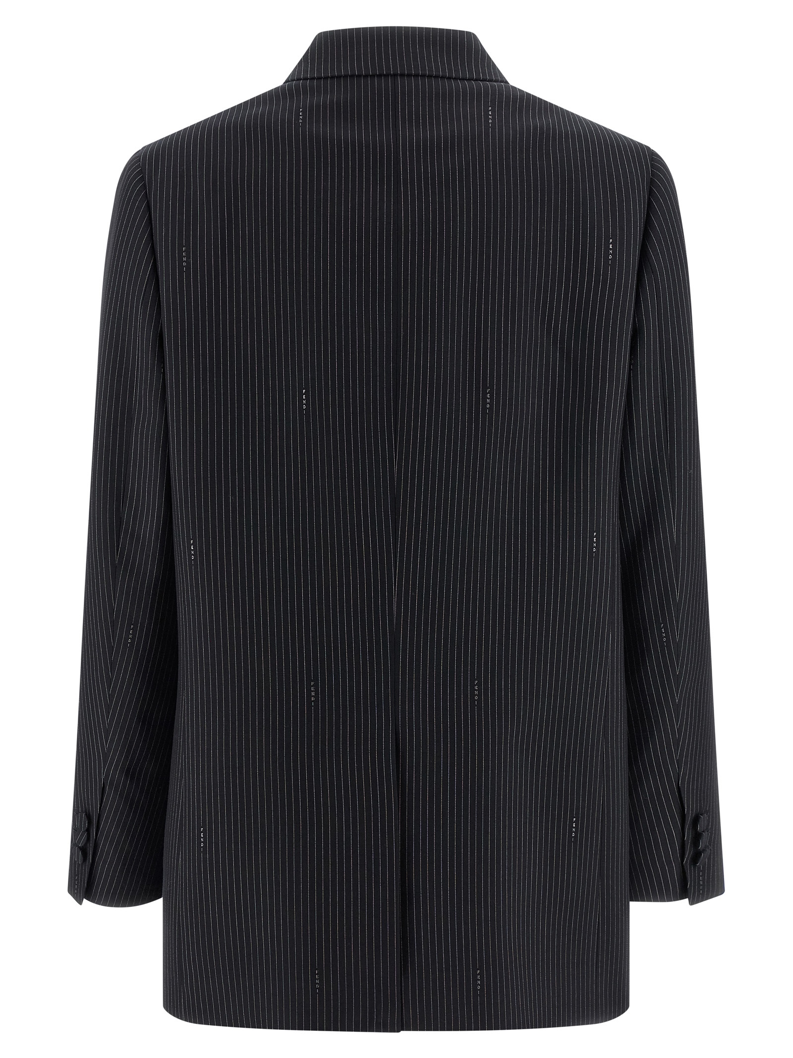 Pinstripe wool blazer - immagine 2