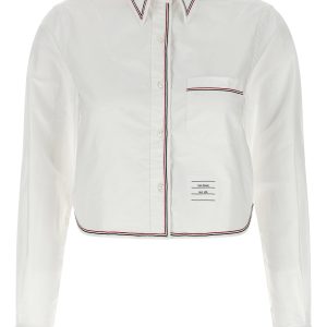 'RWB' crop tape shirt