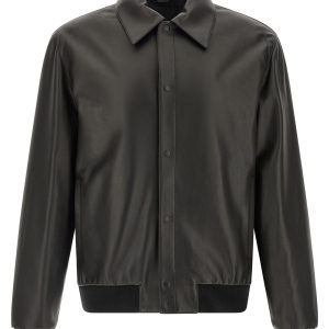 Leather blouson