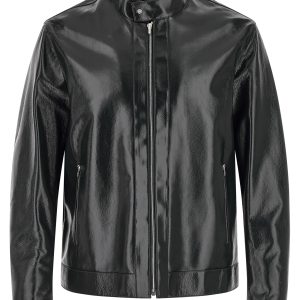 Lacquered leather blouson