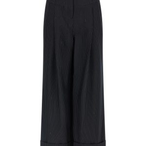 Pinstripe wool pants