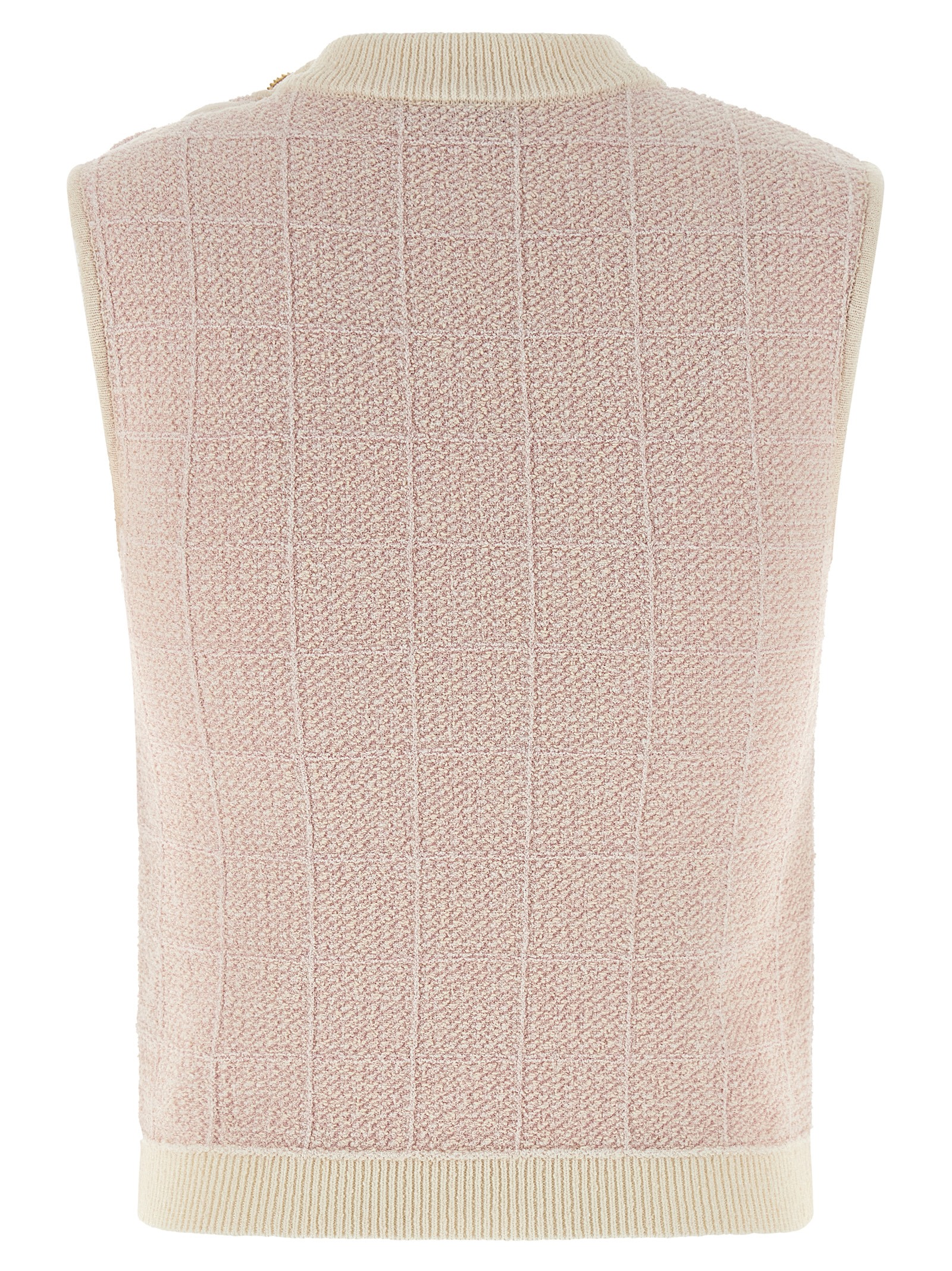 'Testa di leone' tweed vest - immagine 2