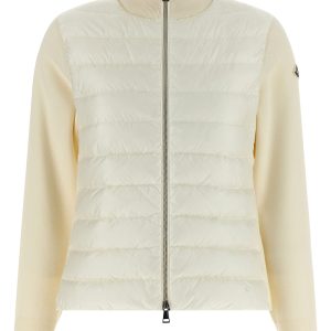 Two-material cardigan