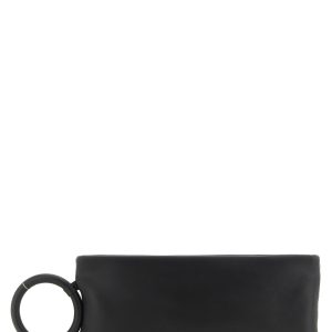 Nappa leather clutch