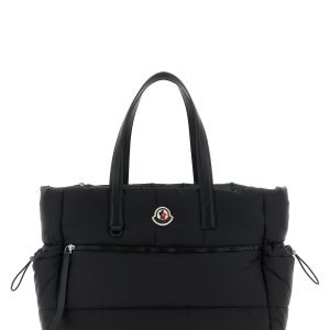 Logo patch baby changing bag