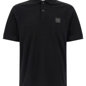 'Compass' logo polo shirt