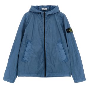 Crinkled effect nylon jacket