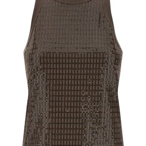 'Dazzling Check Embroidery' top