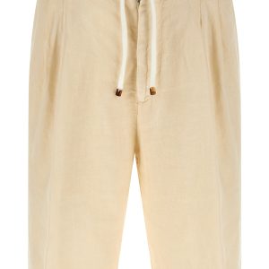 Linen bermuda shorts