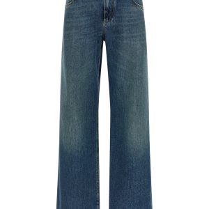 Stonewashed denim jeans