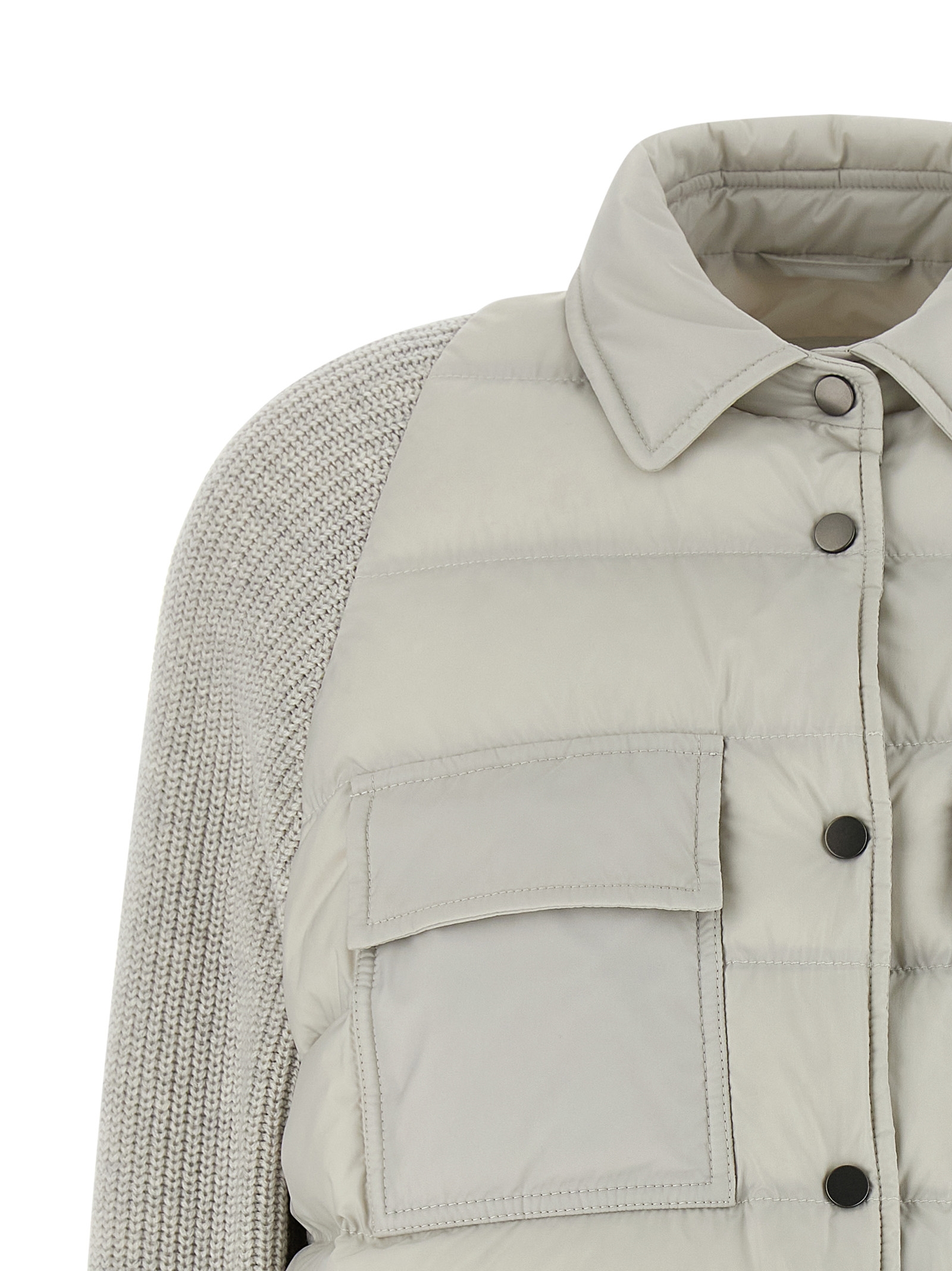 'Shiny Flap Detail' down jacket - immagine 3