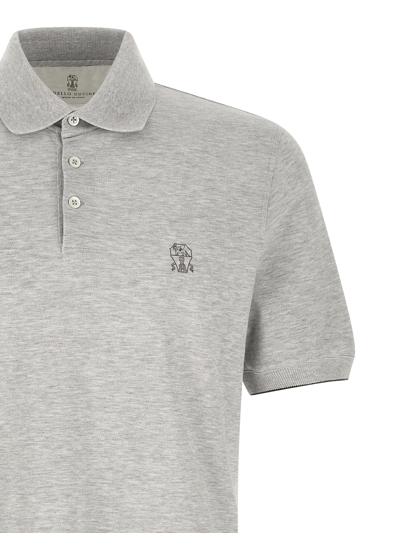 Logo piqué polo shirt - immagine 3