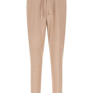 Flamed linen joggers