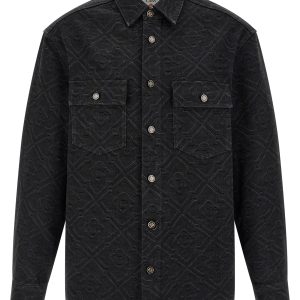 'Laser Monogram Denim' overshirt