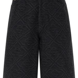 'Laser Monogram Denim' bermuda shorts