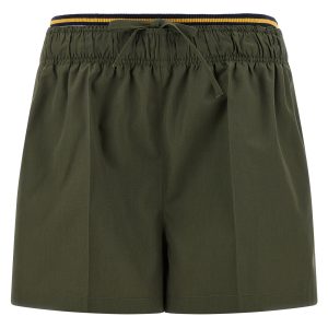 Double layer elastic shorts