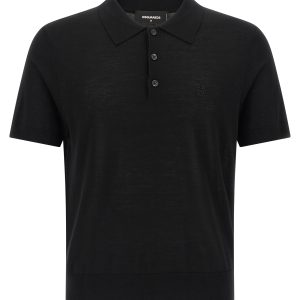 Wool polo shirt