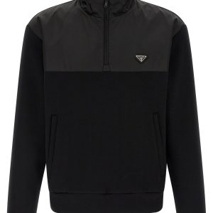 Re-Nylon detail sweatshirt