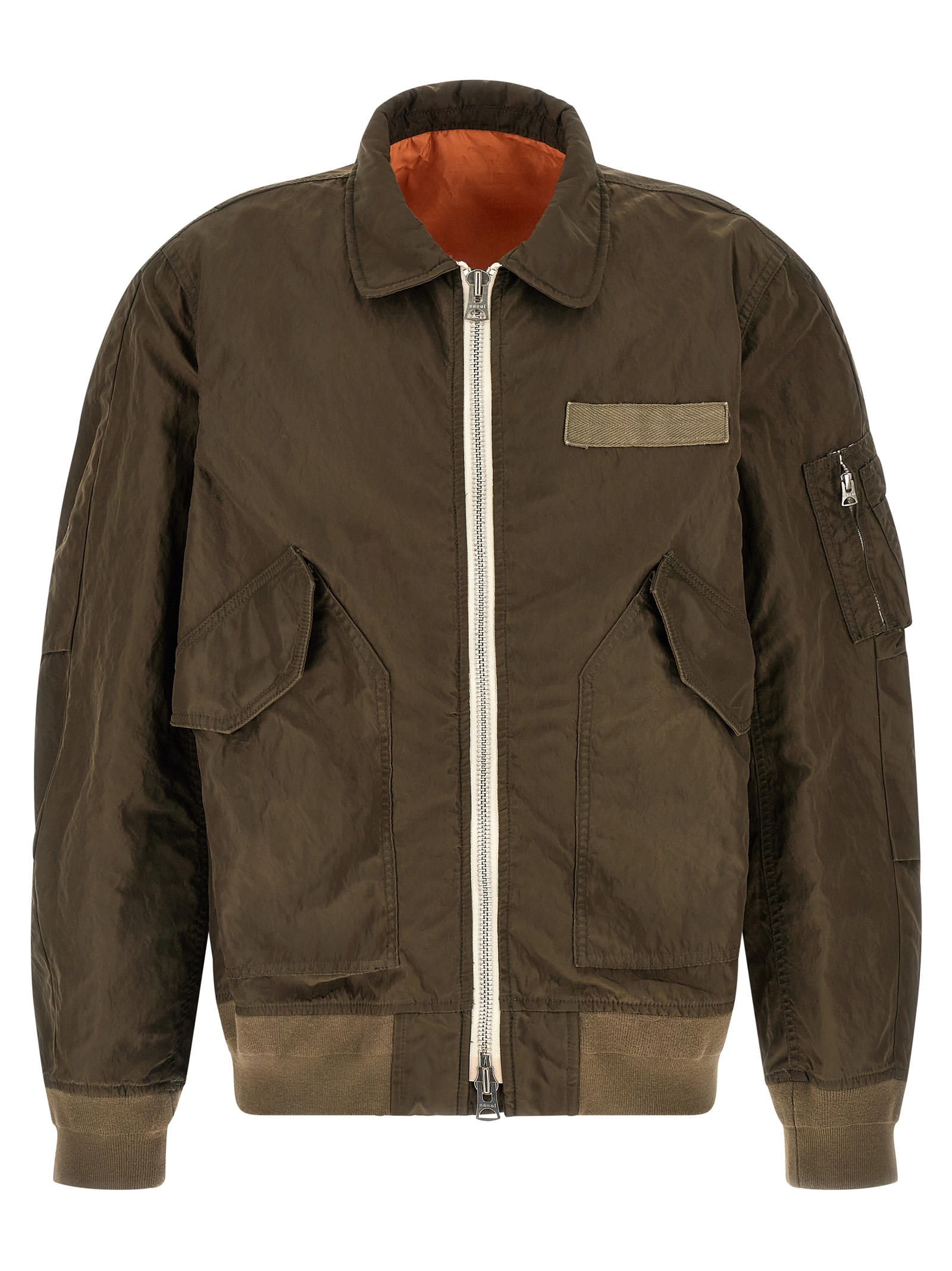 Crumpled nylon jacket