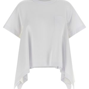 Denim insert t-shirt