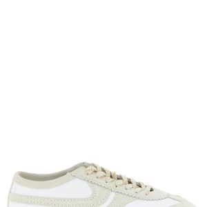 Leather and suede sneakers