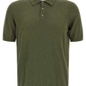 Spongy effect polo shirt