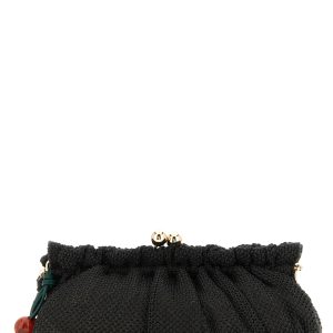 Braided raffia clutch