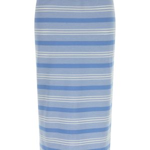 Striped piqué skirt