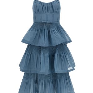 'Pleated Tiered Midi' dress