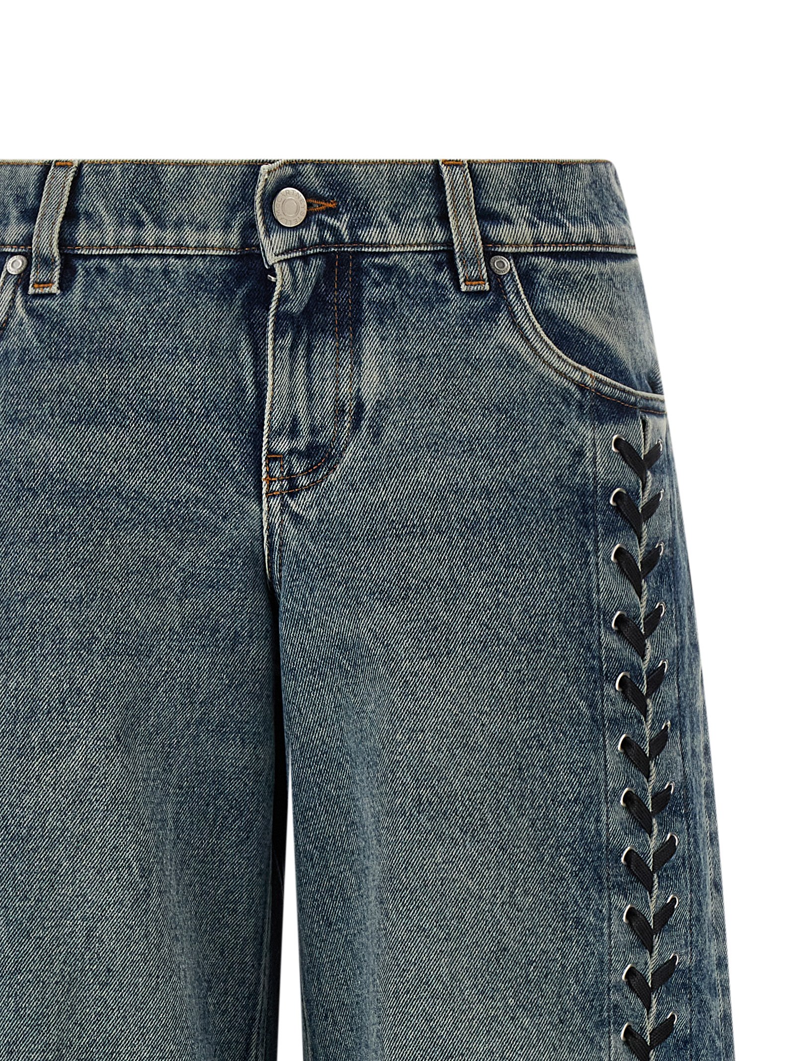 Lace-up jeans - immagine 3