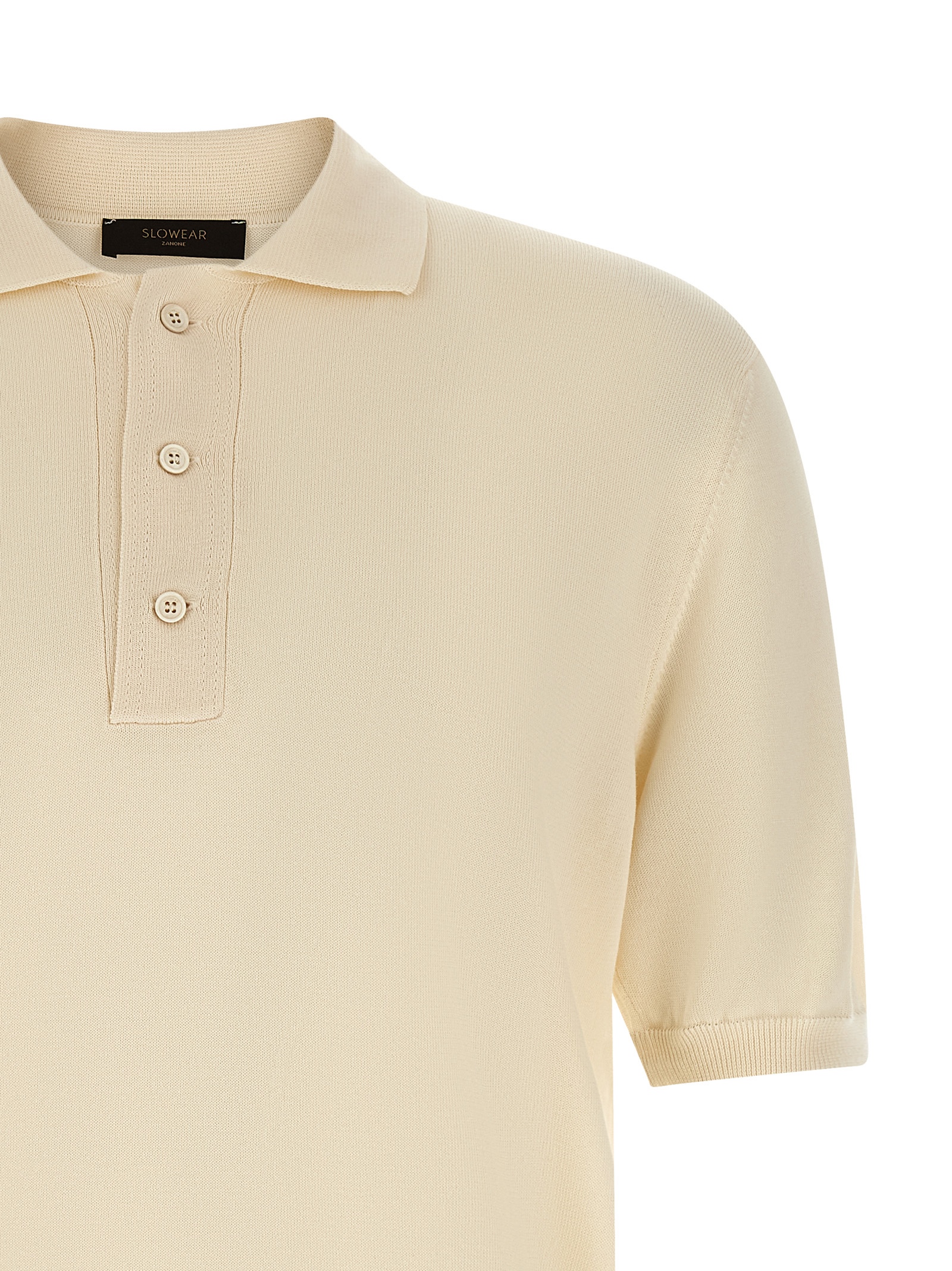 Cotton knit polo shirt - immagine 3