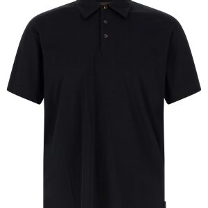 Cotton silk polo shirt
