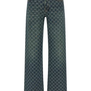 GG jacquard jeans