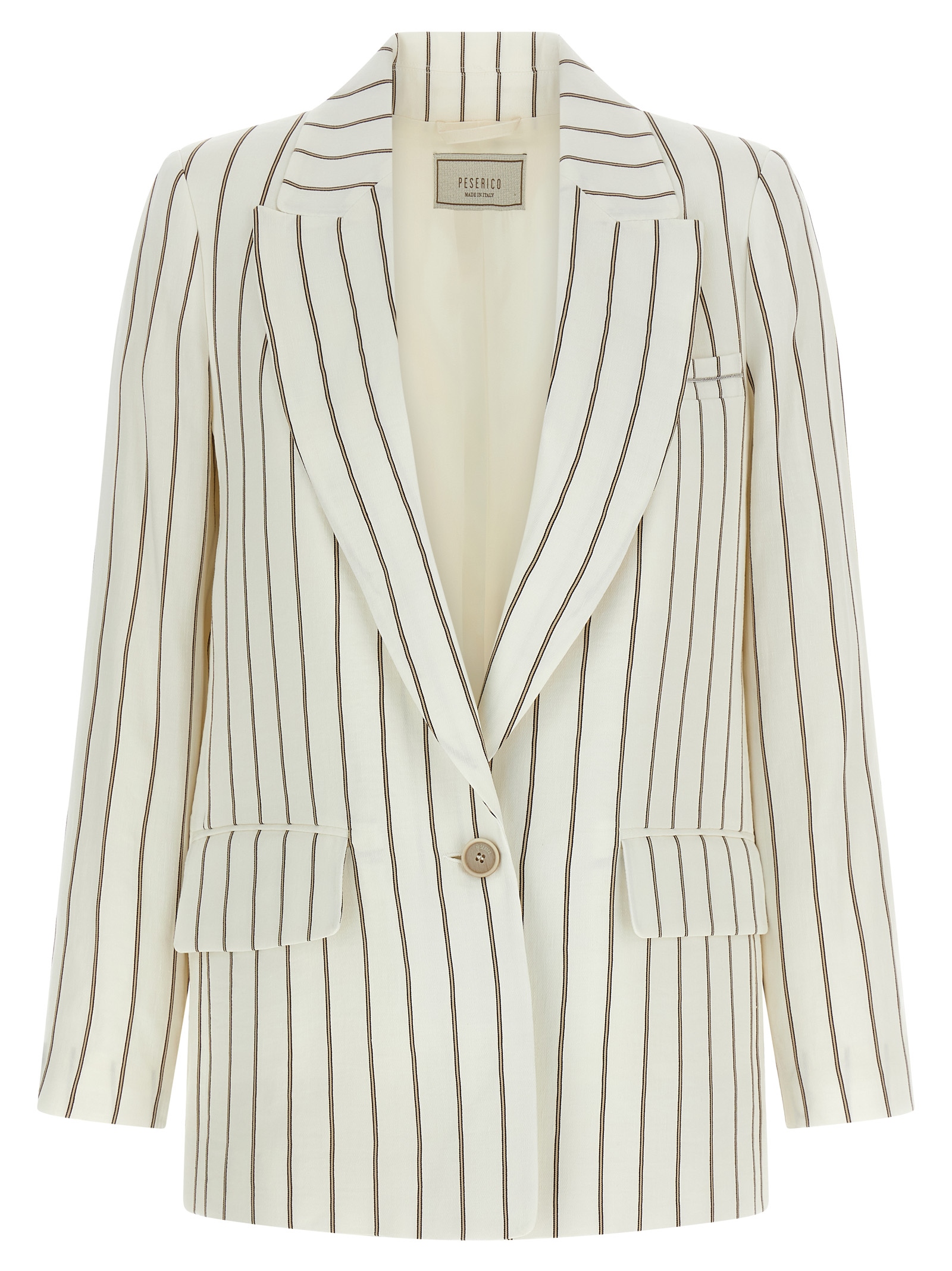 Pinstripe twill blazer
