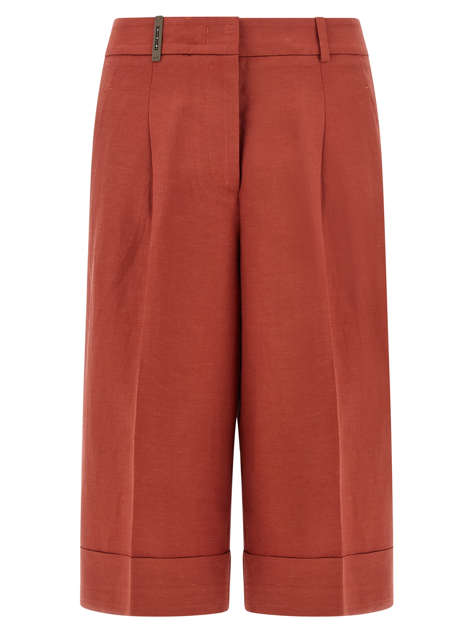 Linen viscose bermuda shorts