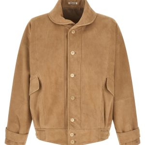 Full grain leather blouson