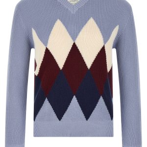 Argyle pattern sweater