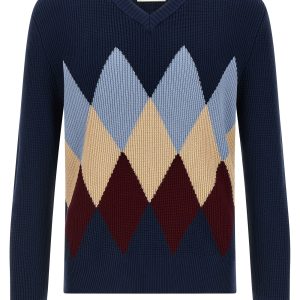 Argyle pattern sweater