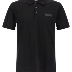 Logo patch polo shirt